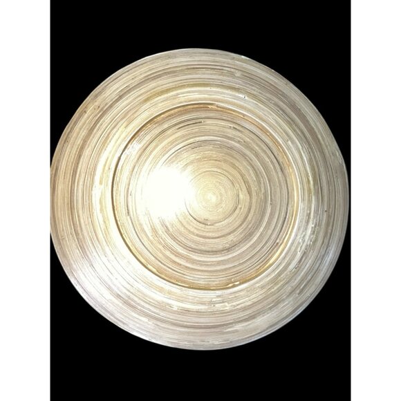 NEW 2 Spun Bamboo Charger Plate Table Ware Dinner 13" Light Tan Sturdy By Core - Picture 2 of 5